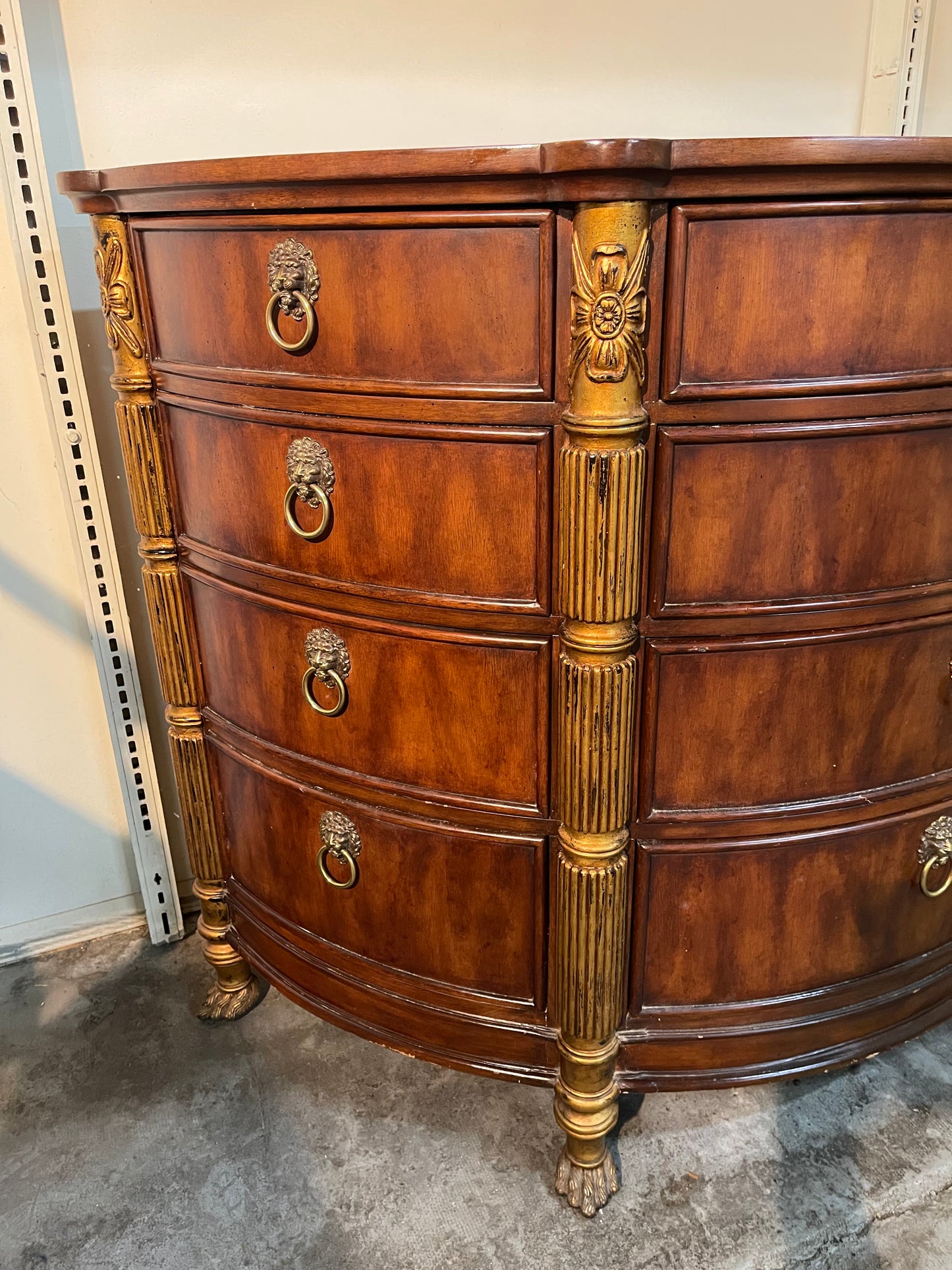 Neoclassical 12 Drawer Mahogany Commode Chest