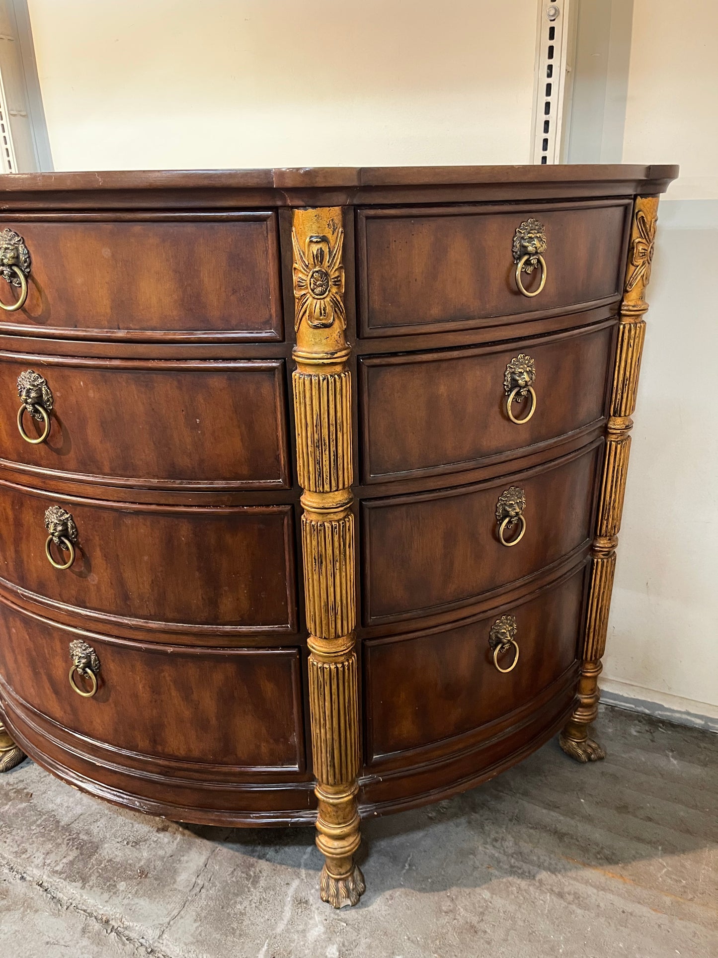Neoclassical 12 Drawer Mahogany Commode Chest