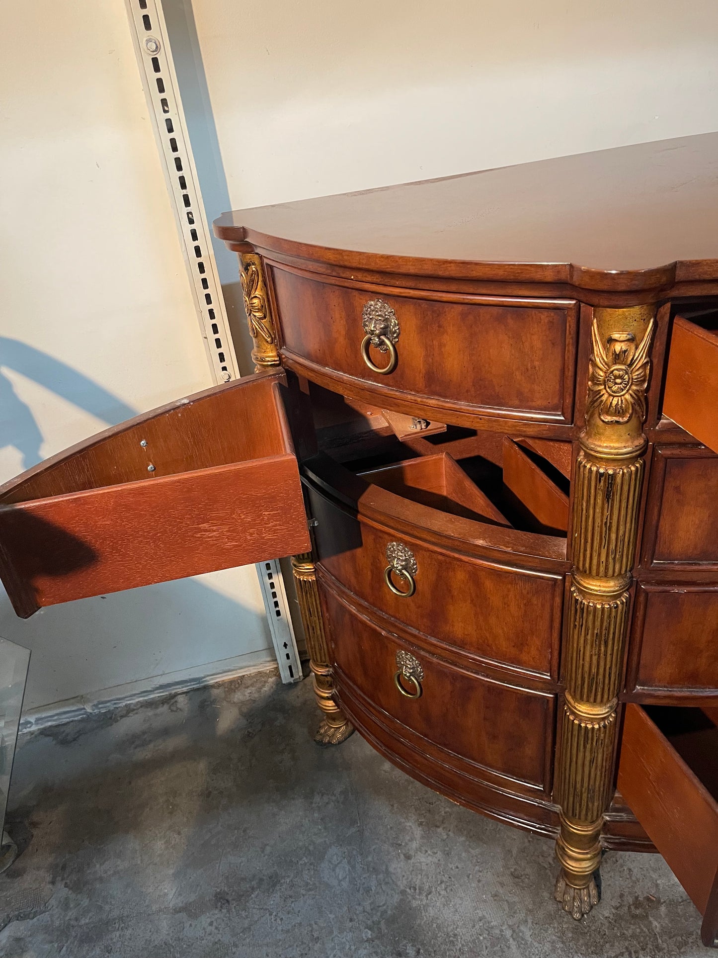 Neoclassical 12 Drawer Mahogany Commode Chest