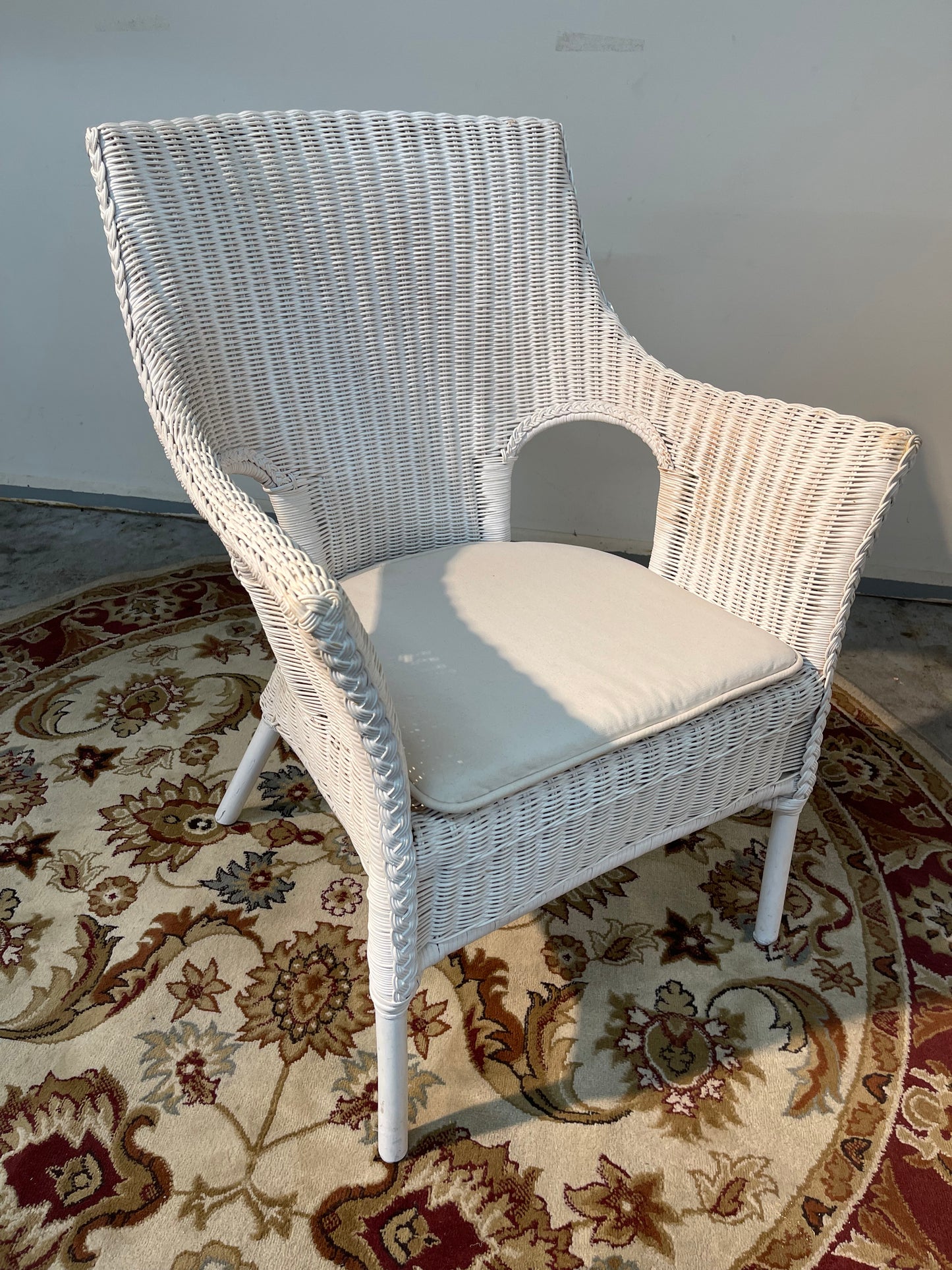 Classic White Wicker Chair