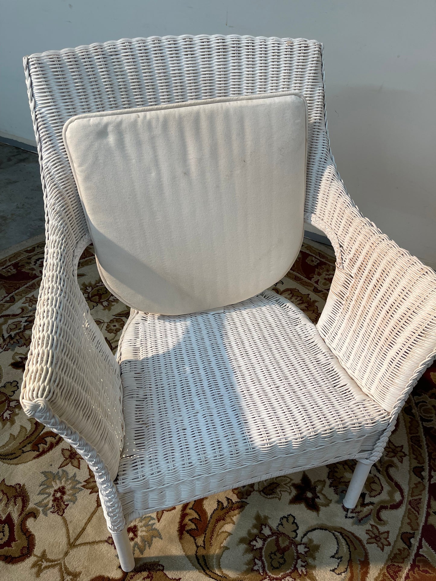 Classic White Wicker Chair