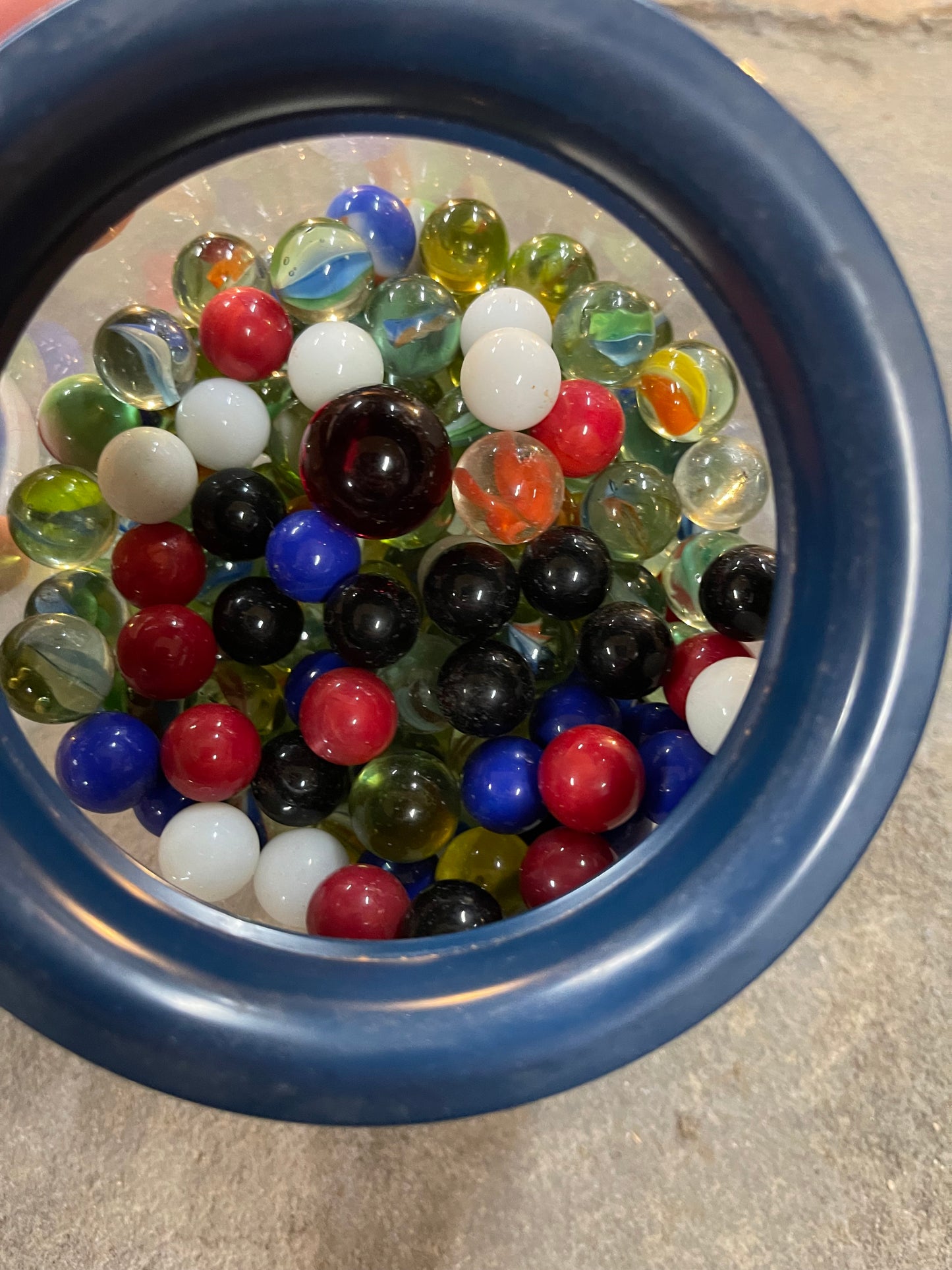 Jar Full Of Vintage & Modern Marbles