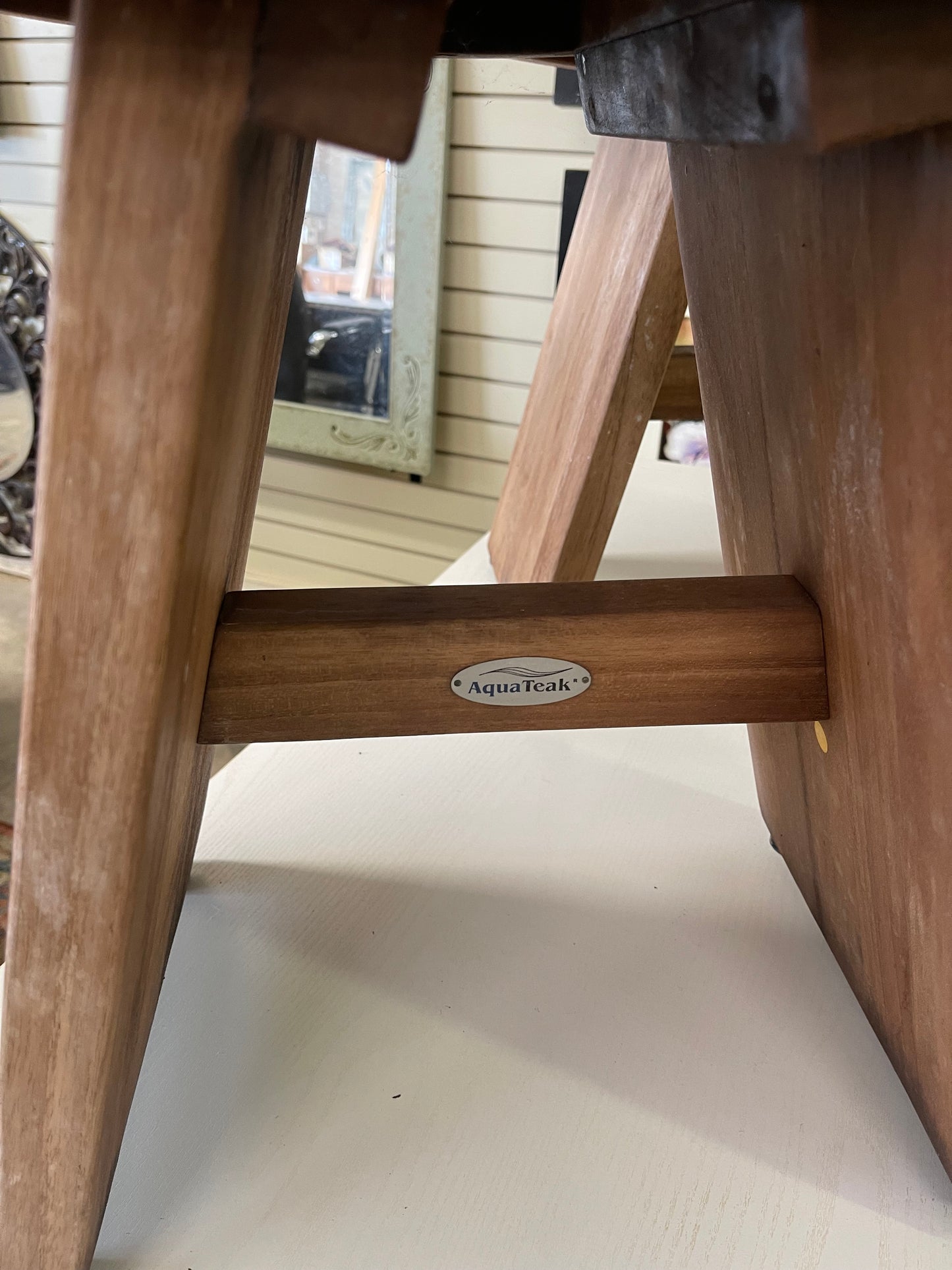 Pair Of Freestanding Aqua Teak Shower Seats