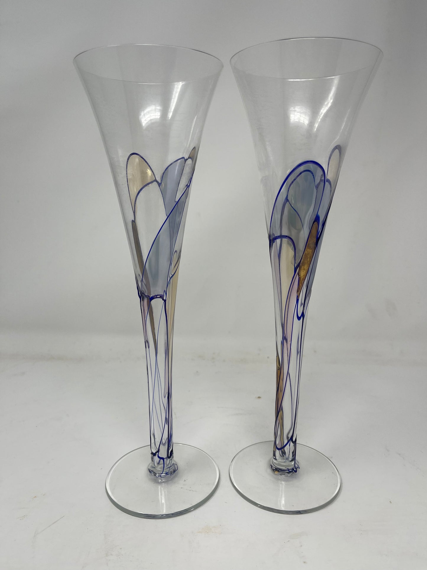 Milano Mosaic Stained Glass Champagne Flutes