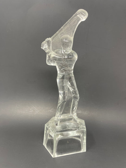 Glass Golfer Statue