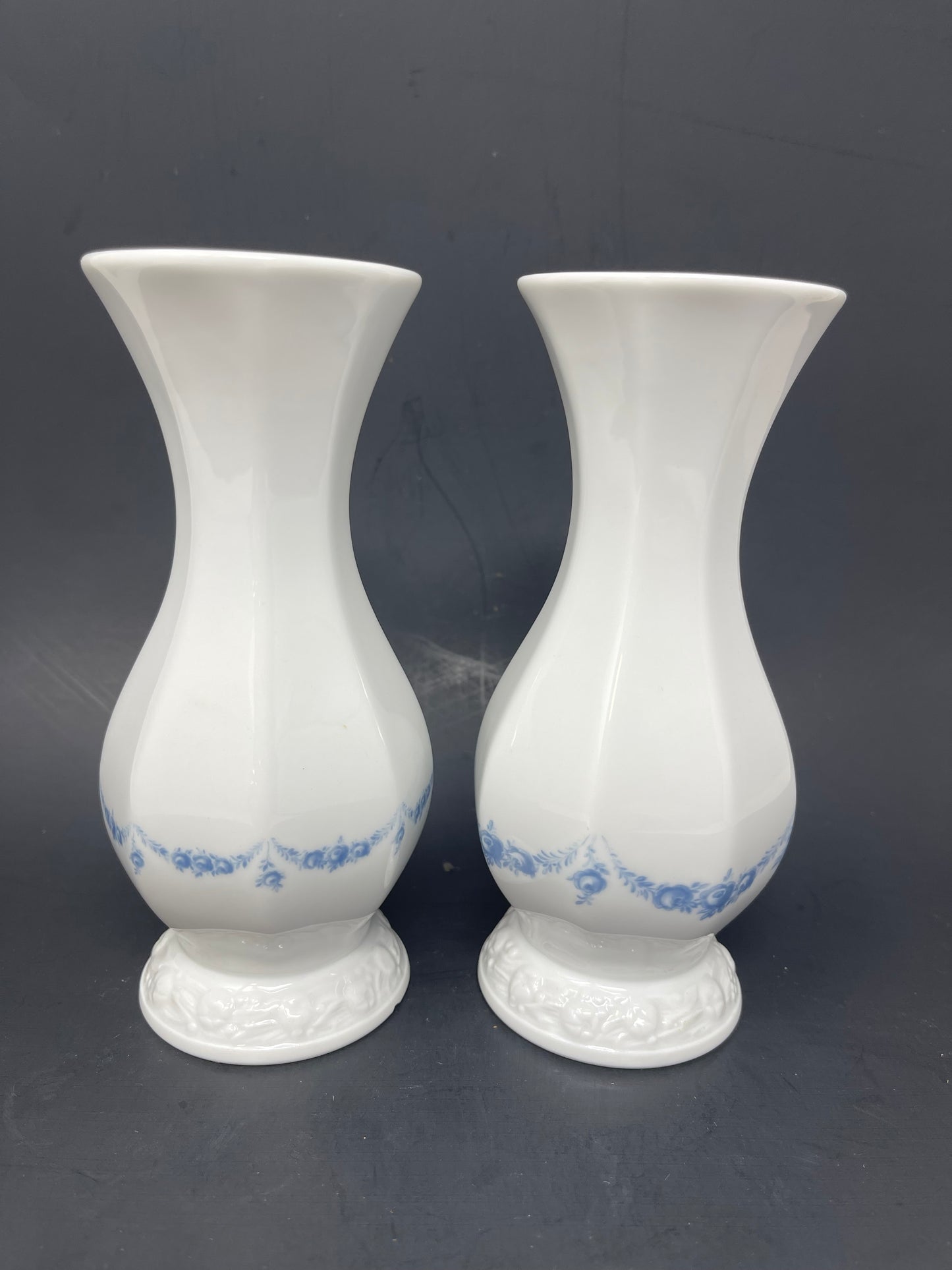 Set Of 2 Classic Rose Rosenthal Group Vases