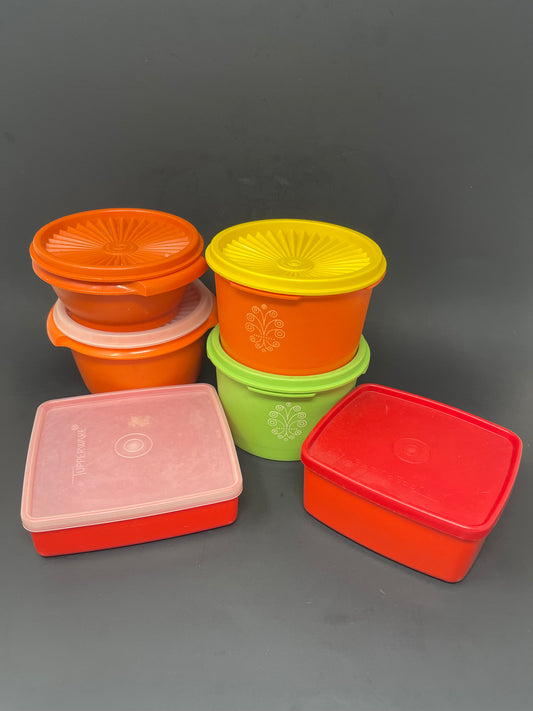 Lot Of 6 Vintage Tupperware Assortment