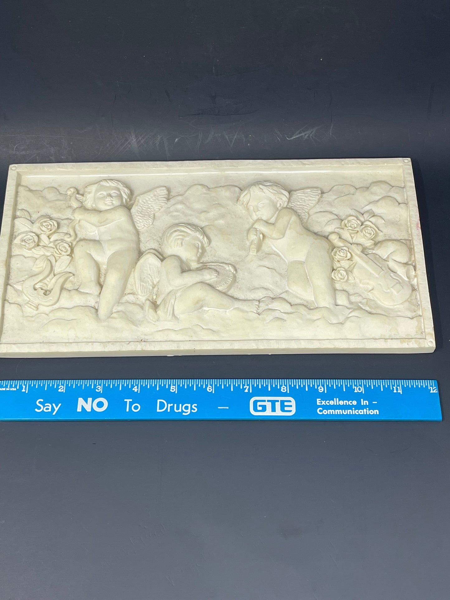 Vintage White Musical Cherubs Wall Art