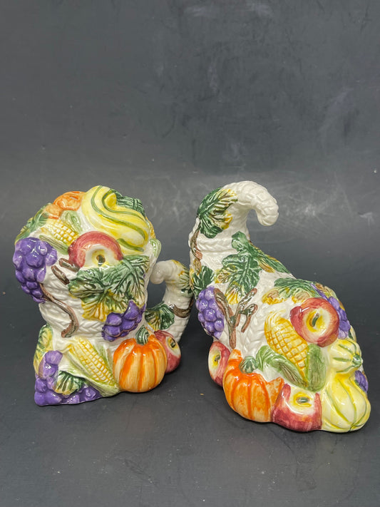 Fitz & Floyd Omnibus Harvest Bounty Salt & Pepper Shakers