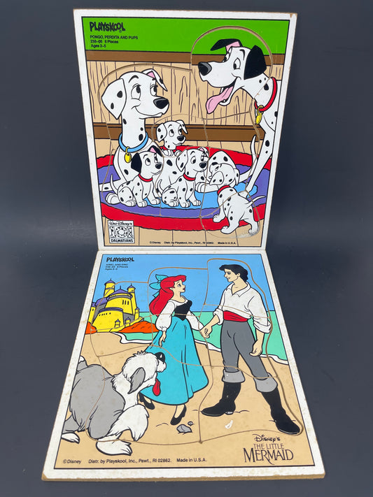 Set Of 2 Vintage Disney Playskool Puzzles