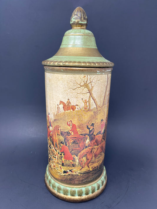 Vintage Hunting Scene Canister