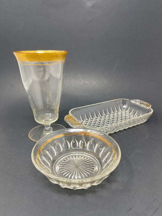 Collection Of Vintage Assorted Glass/Crystal