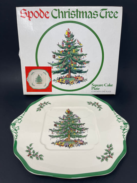 Spode Christmas Tree Square Cake Plate