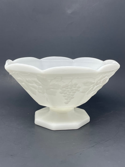 Anchor Hocking Vintage Footed Milk Glass