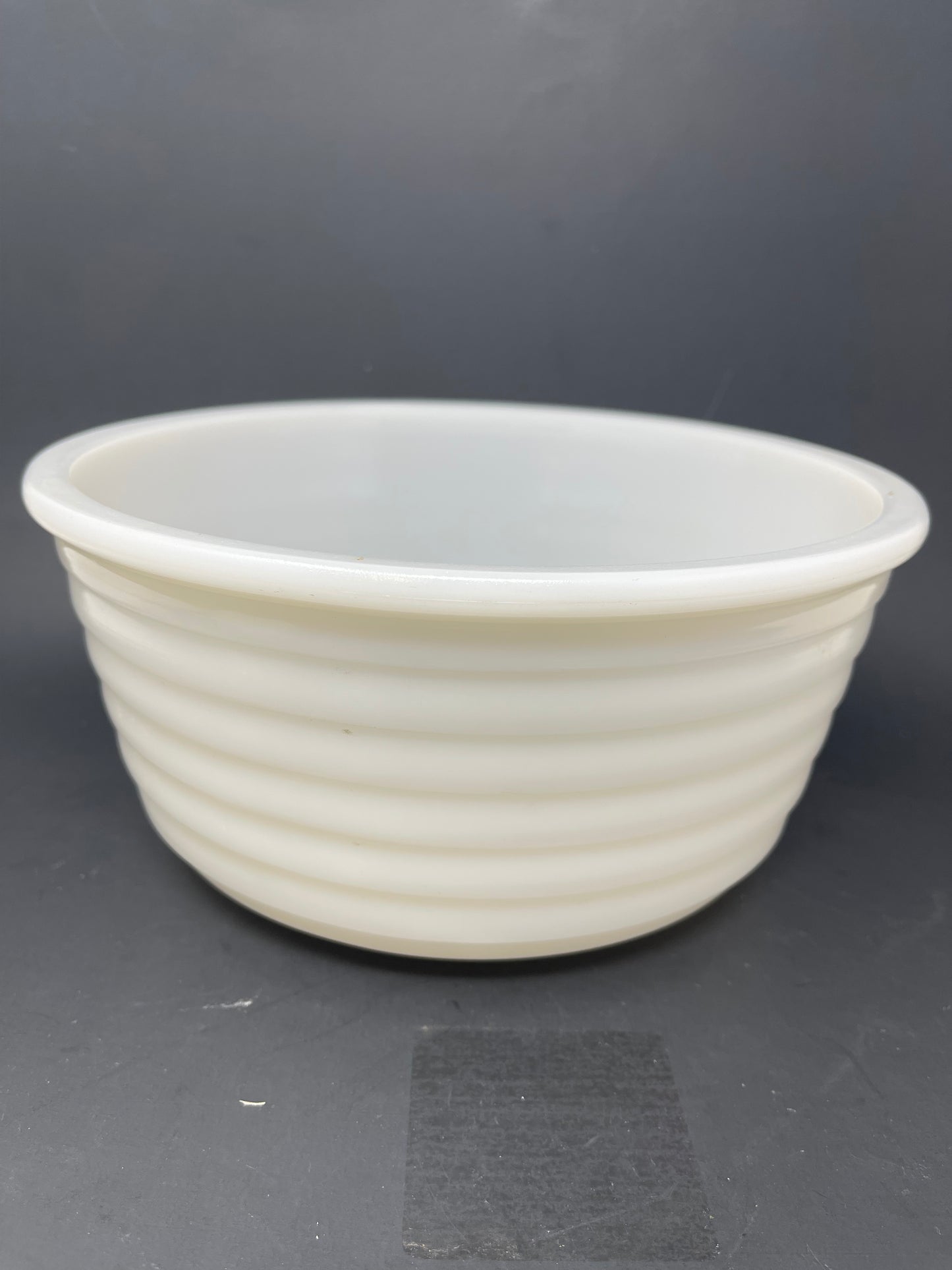 Set Of 2 Milk Glass Mixing Bowls
