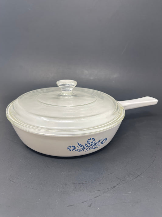 Vintage Corning Ware Blue Cornflower Skillet
