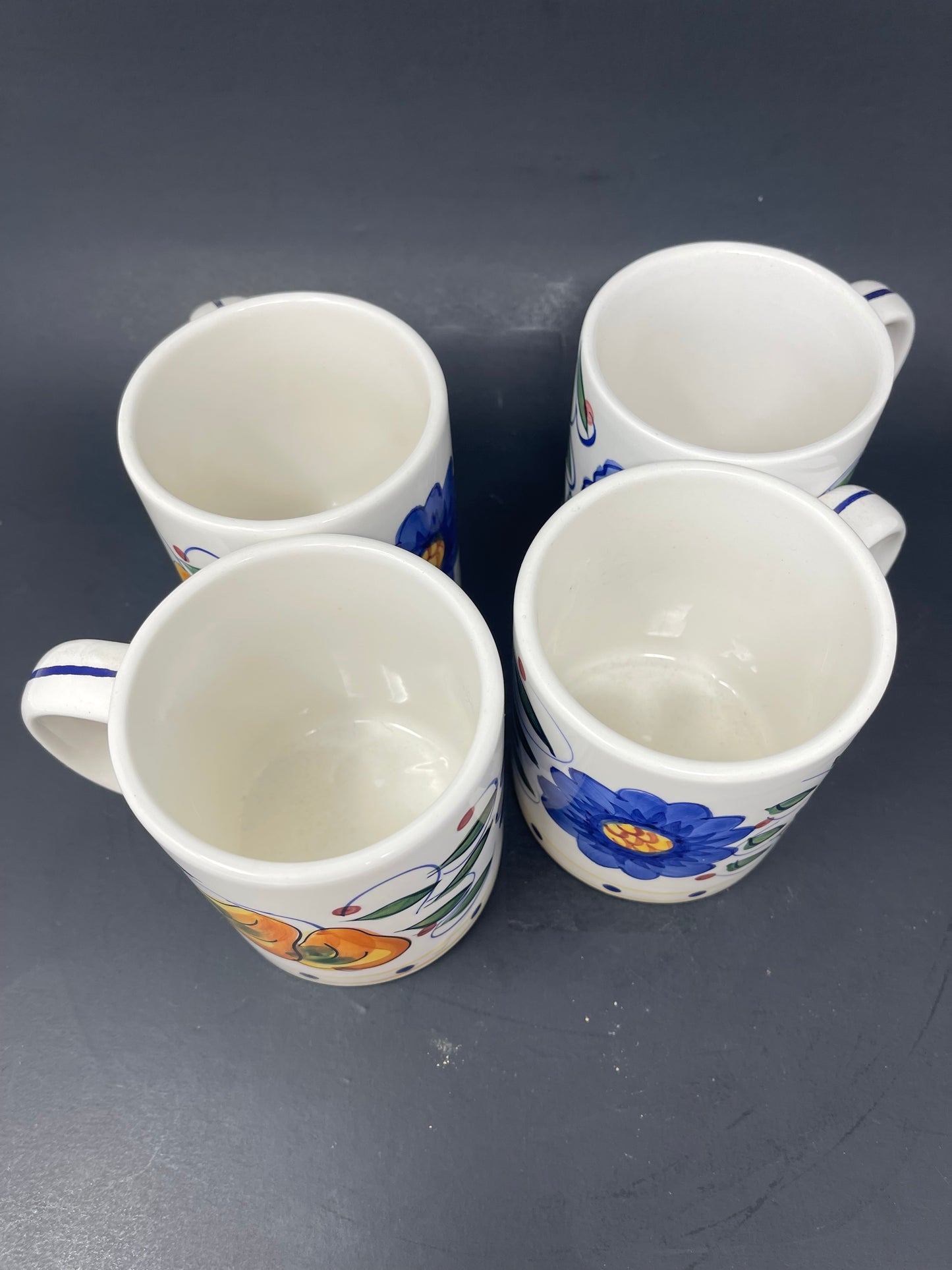 Zrike Fruit & Flower Set Of 4 Mugs