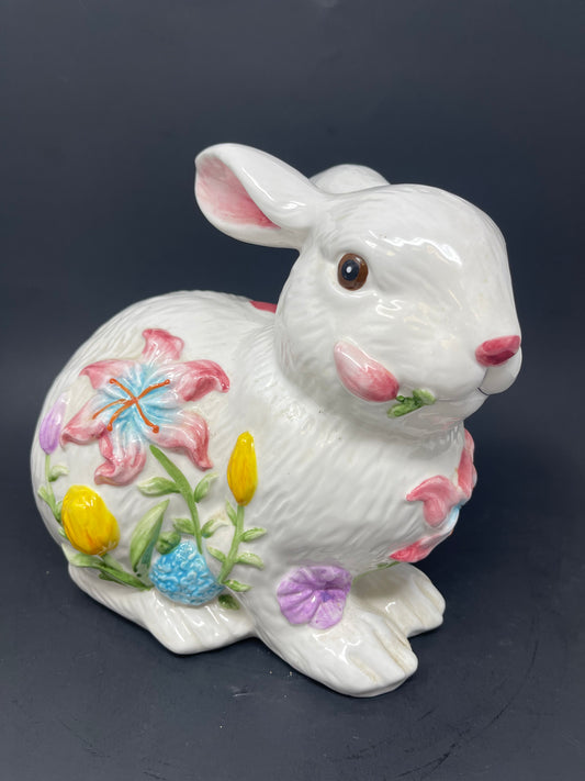 Noble Excellence Ceramic Floral Decorative Bunny