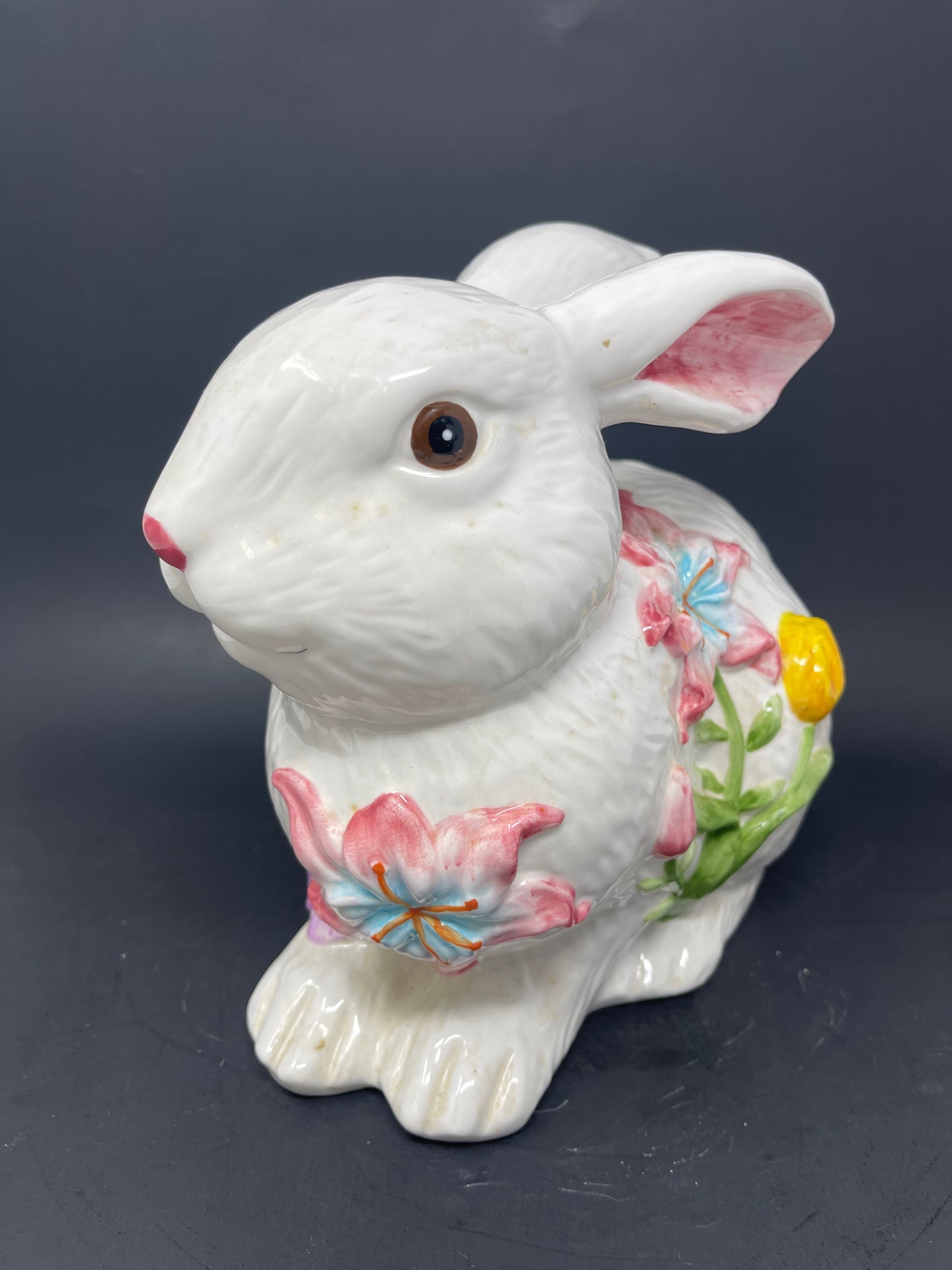 Noble Excellence Ceramic Floral Decorative Bunny