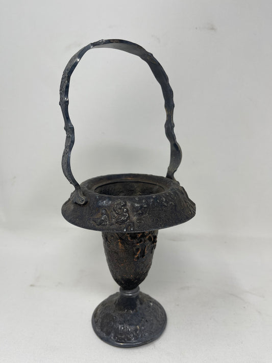 Antique Barbour Silver Plate Repousse Bridal Basket