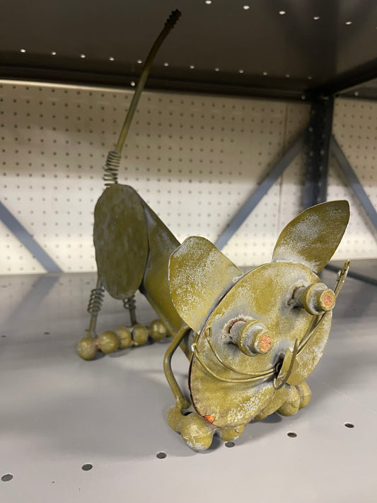 Green Metal Decorative Cat
