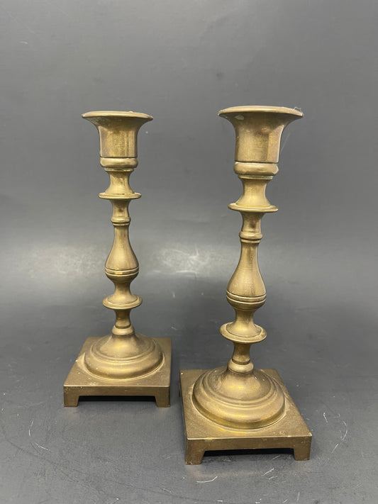Pair Of Brass Candlestick Holders