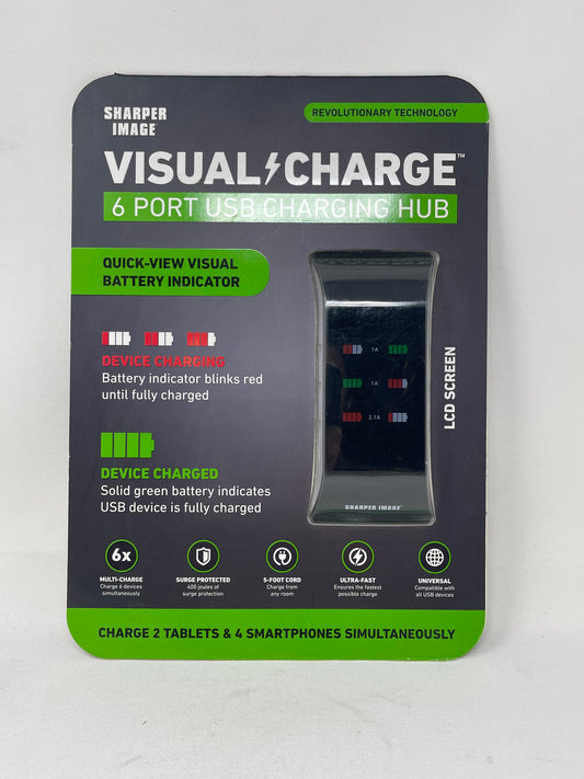 Sharper Image Visual Charge 6 Port USB Charging Hub