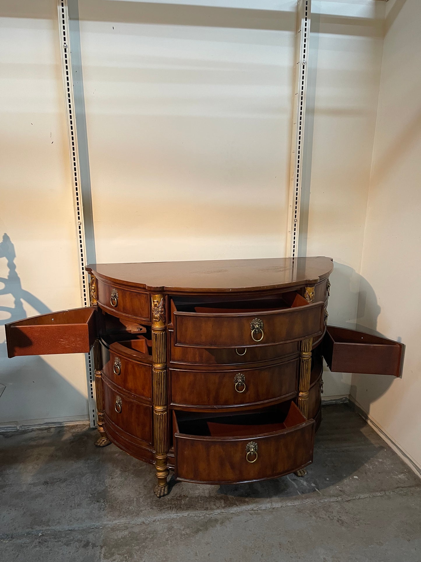 Neoclassical 12 Drawer Mahogany Commode Chest