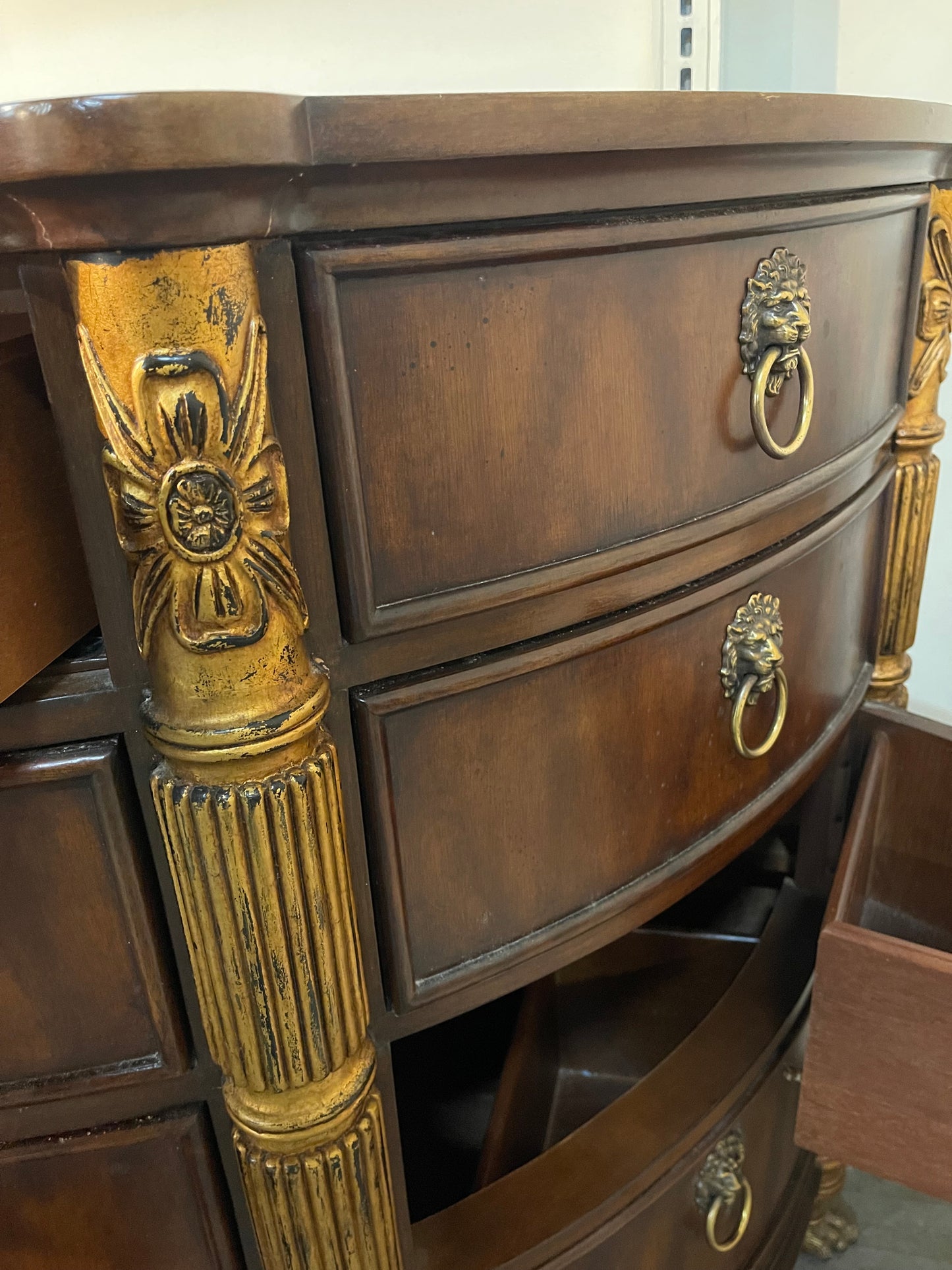 Neoclassical 12 Drawer Mahogany Commode Chest