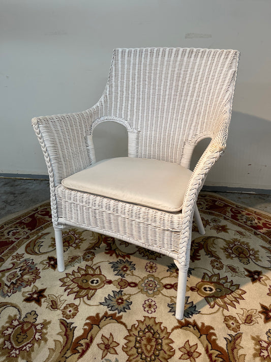 Classic White Wicker Chair
