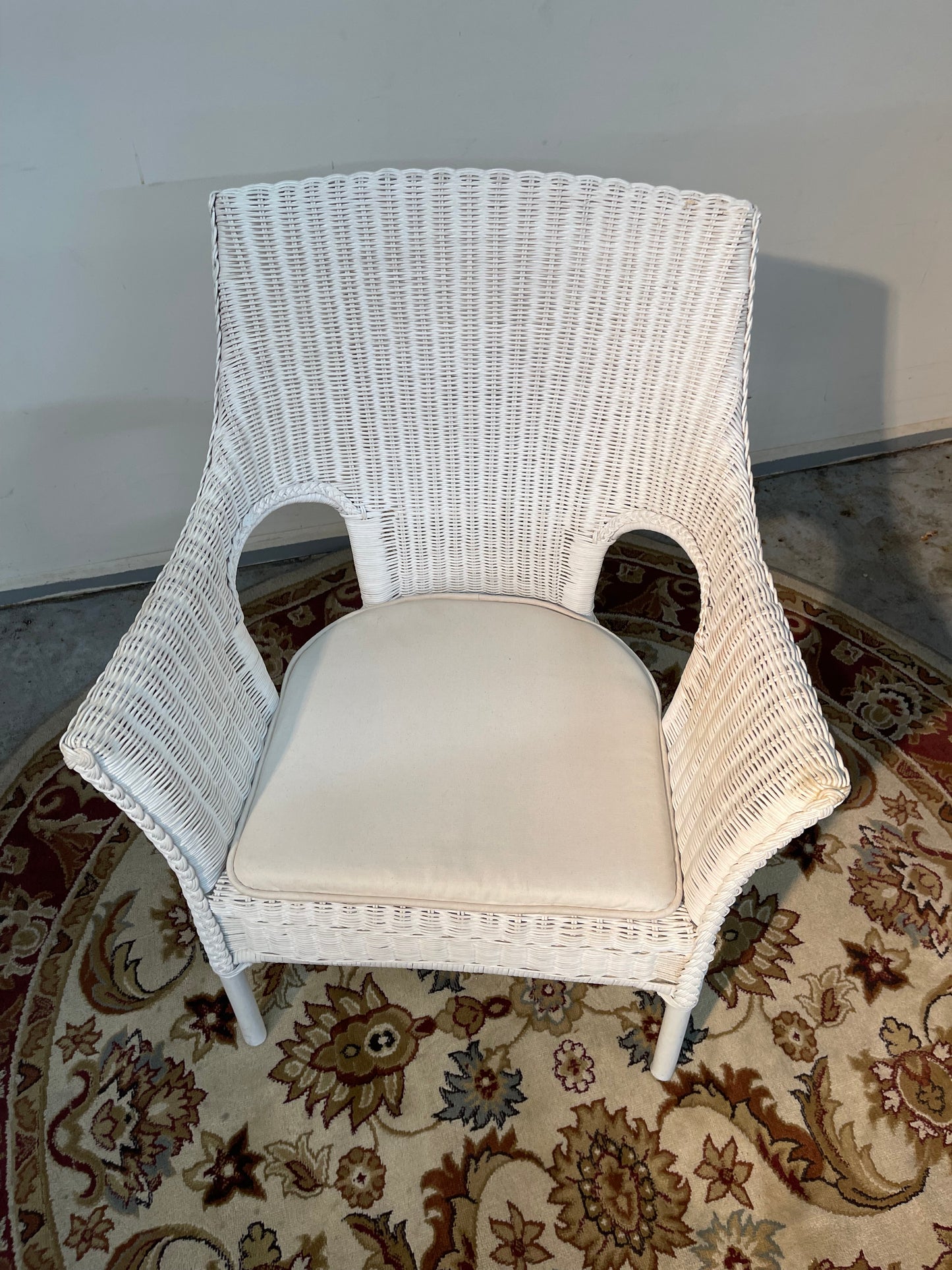 Classic White Wicker Chair