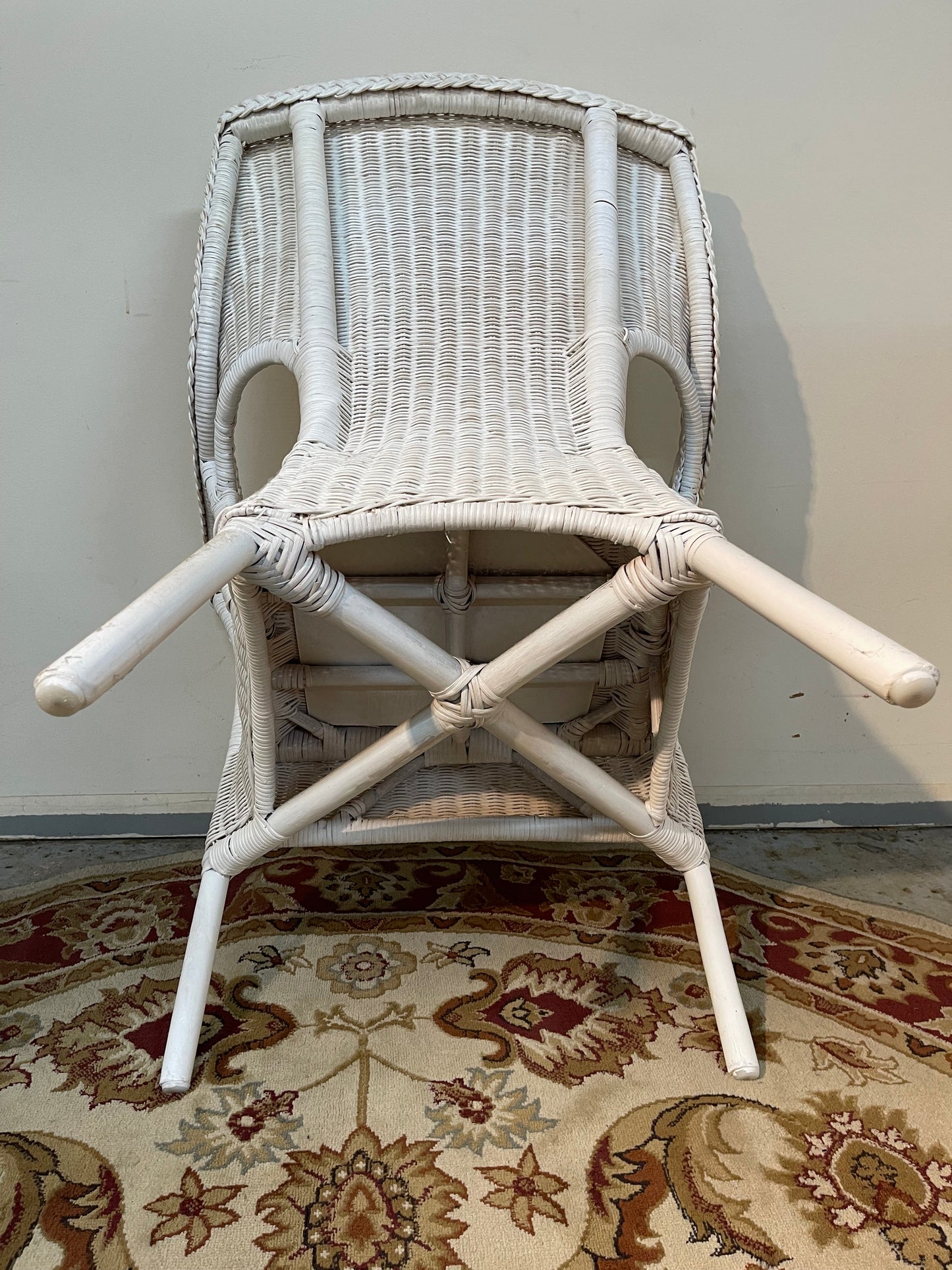 Classic White Wicker Chair
