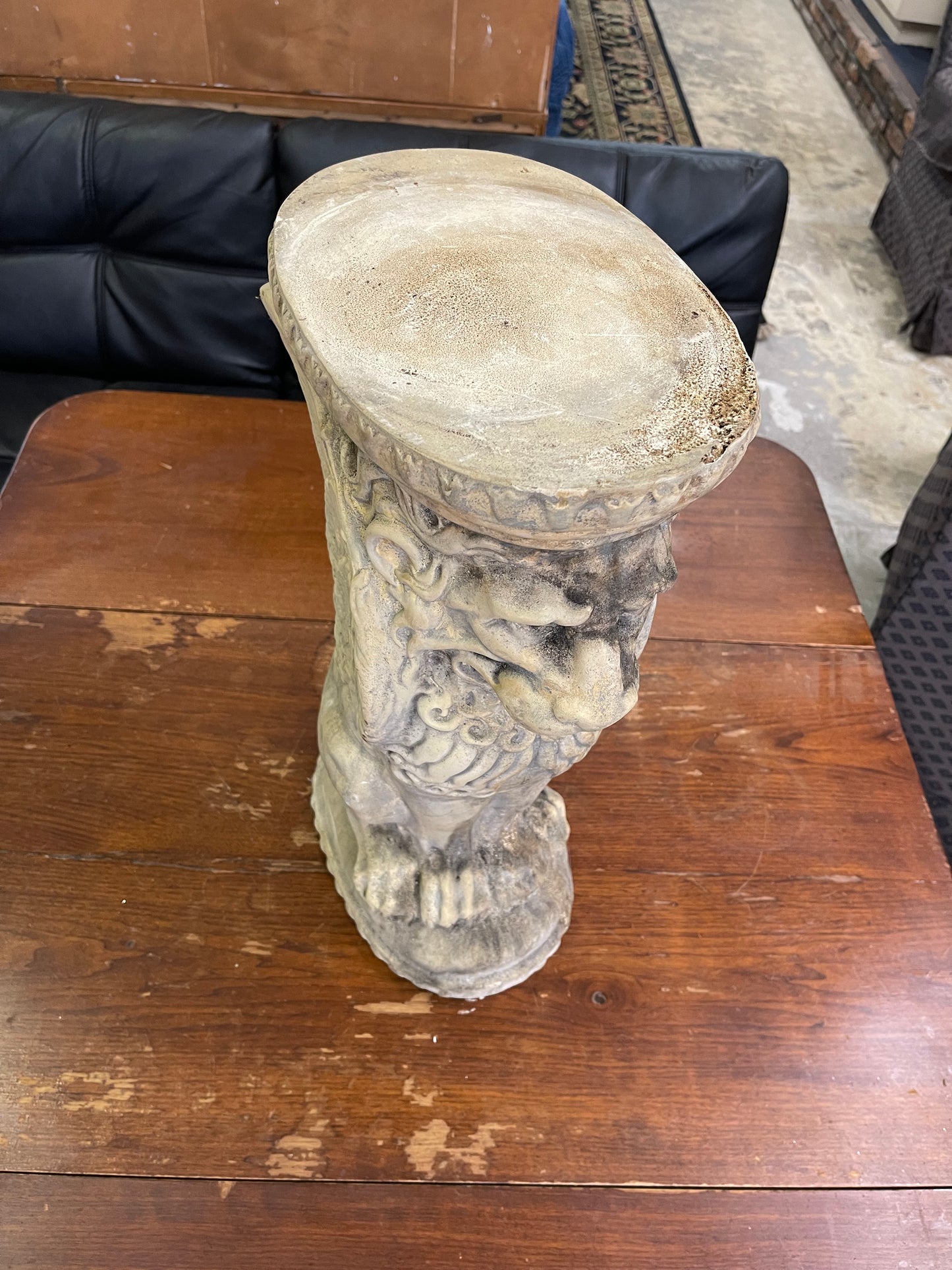 Winged Lion Gargoyle Pedestal