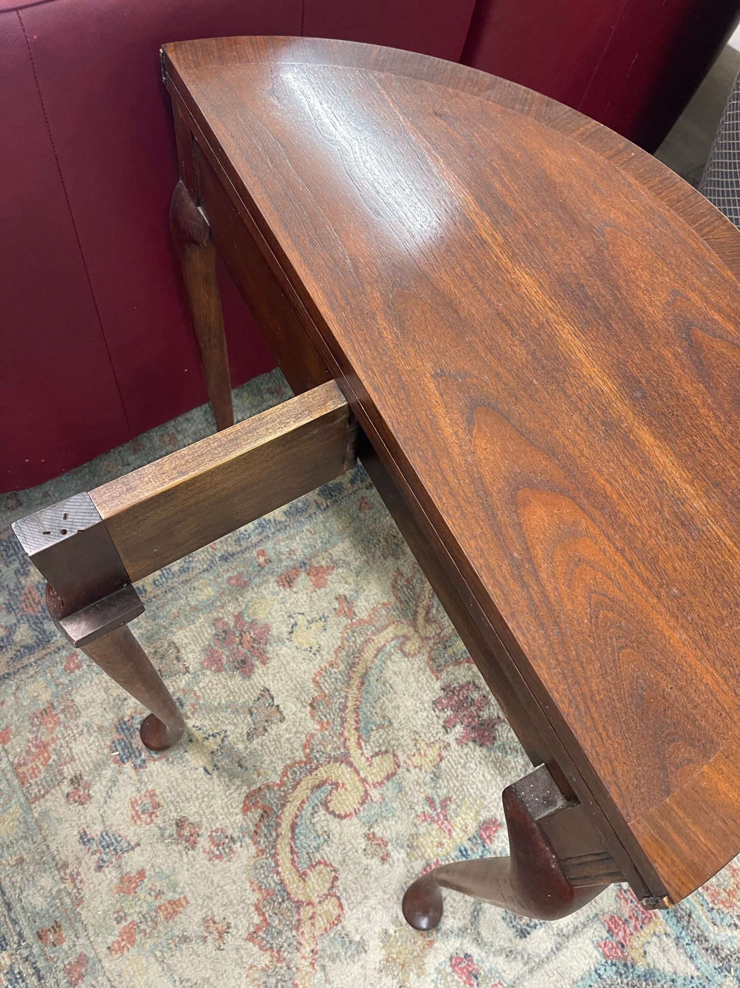 Georgian Style Baker Mahogany Demilune Flip Top Card Table