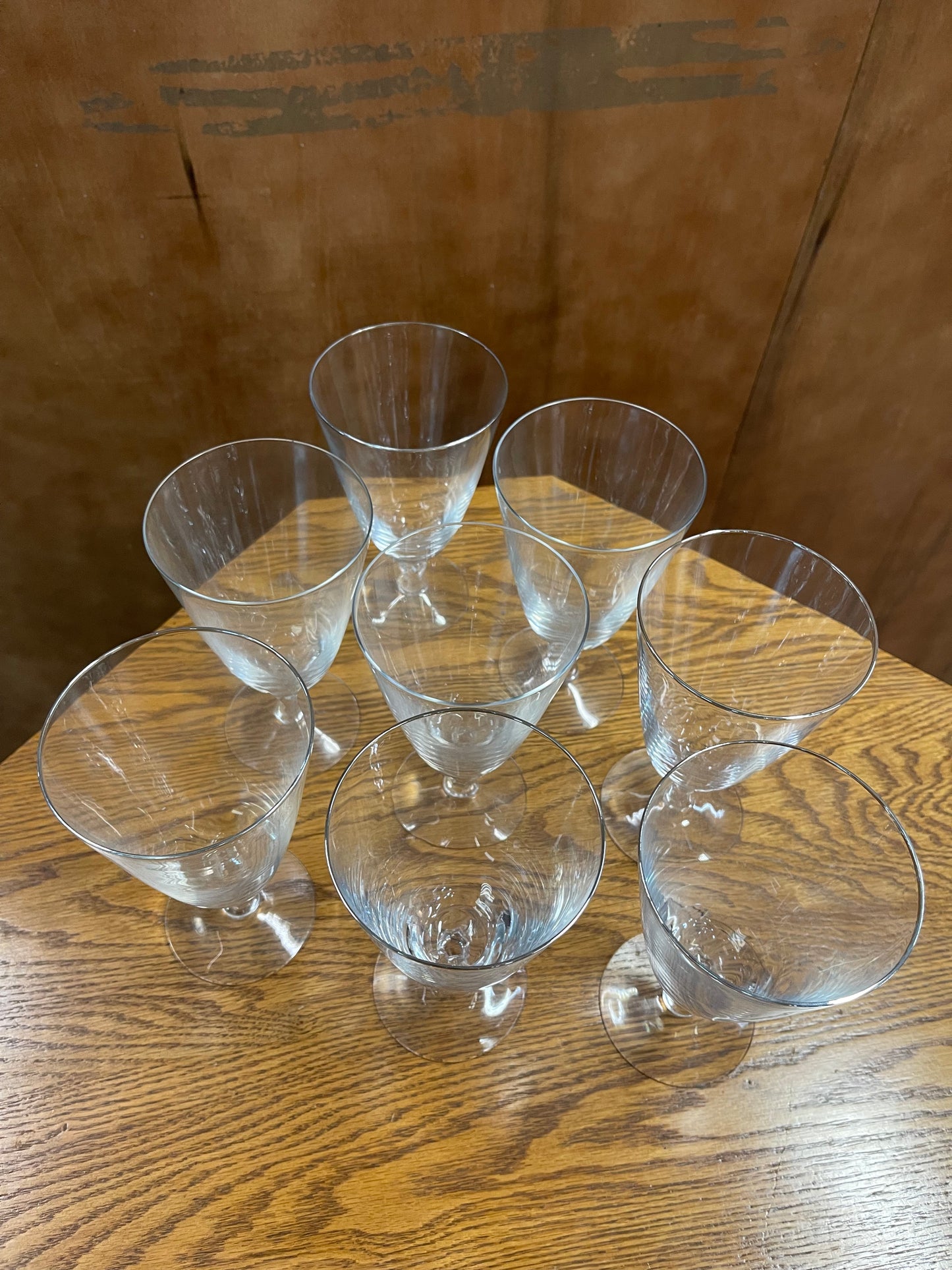 Fostoria Engagement Platinum Trim Iced Tea Glasses Set Of 8
