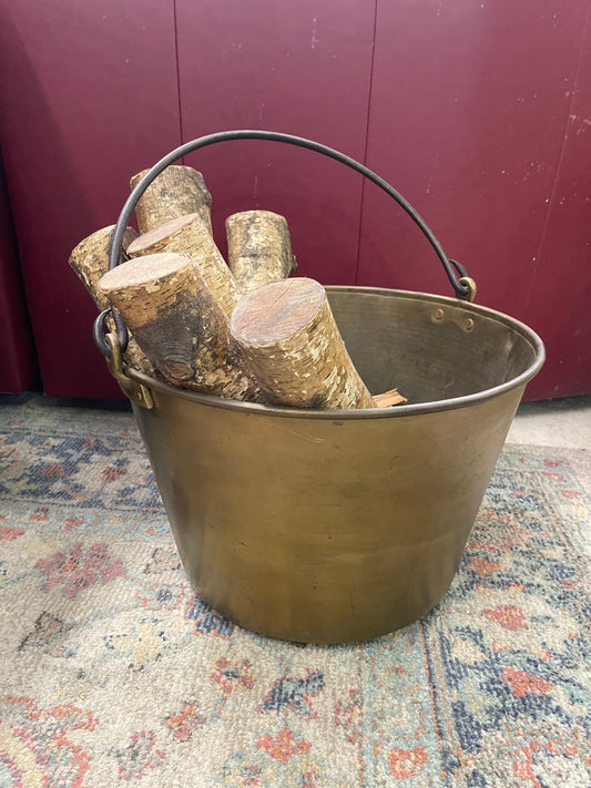 Antique Bronze Firewood Bucket